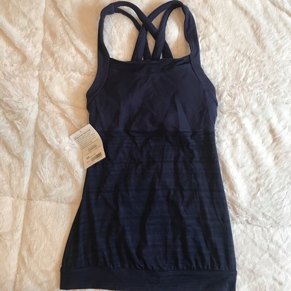 NWT Athleta Crunch and Punch Tank Navy XXS - Picture 3 of 6